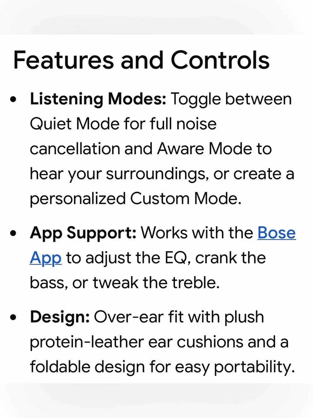 Bose headphones quiet
